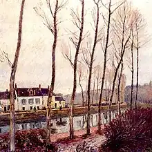 The Canal du Loing in Winter 1891 by Alfred Sisley,  National Museum of Fine Arts of Algiers