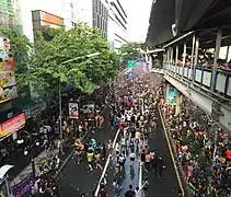 Songkran Festival on Si Lom Road