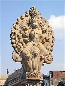 Balustrade with Shiva on a Naga