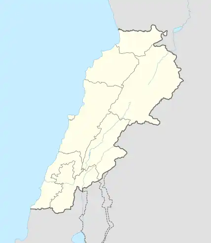 Map showing the location of Bsharri within Lebanon