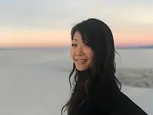 Lee Ann Kim at White Sands, New Mexico.