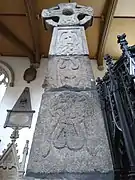 Leeds Cross, panel Ai (north face, top panel). The upper third of the panel is a modern reconstruction, and the cross at the top may not originally have belonged to the shaft.