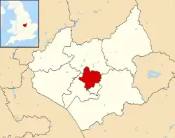 Shown within Leicestershire