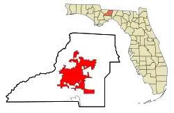 Location within Leon County and the state of Florida