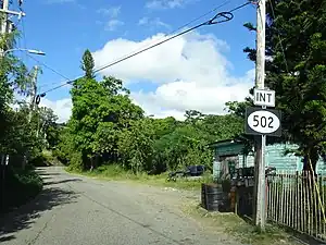 PR-501 north near PR-502 intersection in Barrio Marueño