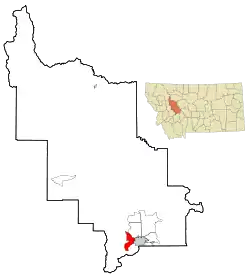 Location of Helena West Side, Montana