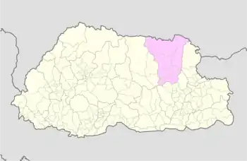 Location of Kurtoed Gewog