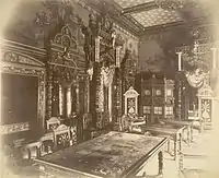 Library at Lakshmi Vilas Palace, 1890 photograph