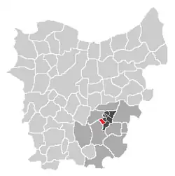 Localisation of Burst in the community of Erpe-Mere in the arrondissement of Aalst in the province of East-Flanders.