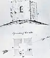 1850 sketch of the ruins