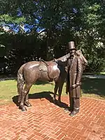 Statue of Lincoln in front of the Cottage, September 2018