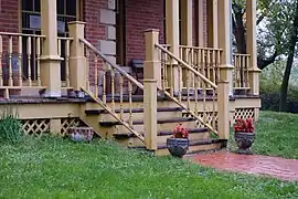 Detail of front stairs