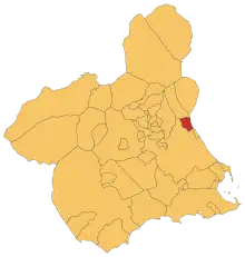 Location in Murcia