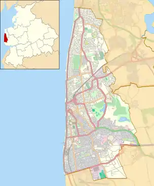 Bispham is located in Blackpool