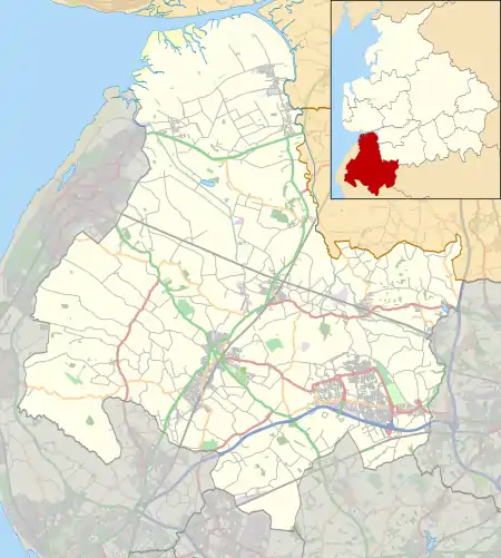 Up Holland Priory is located in the Borough of West Lancashire