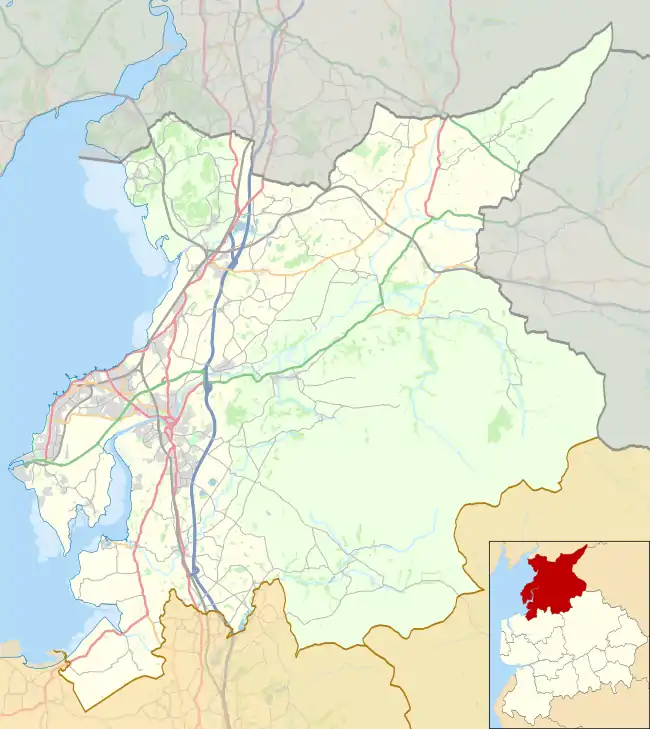 Heaton-with-Oxcliffe is located in the City of Lancaster district