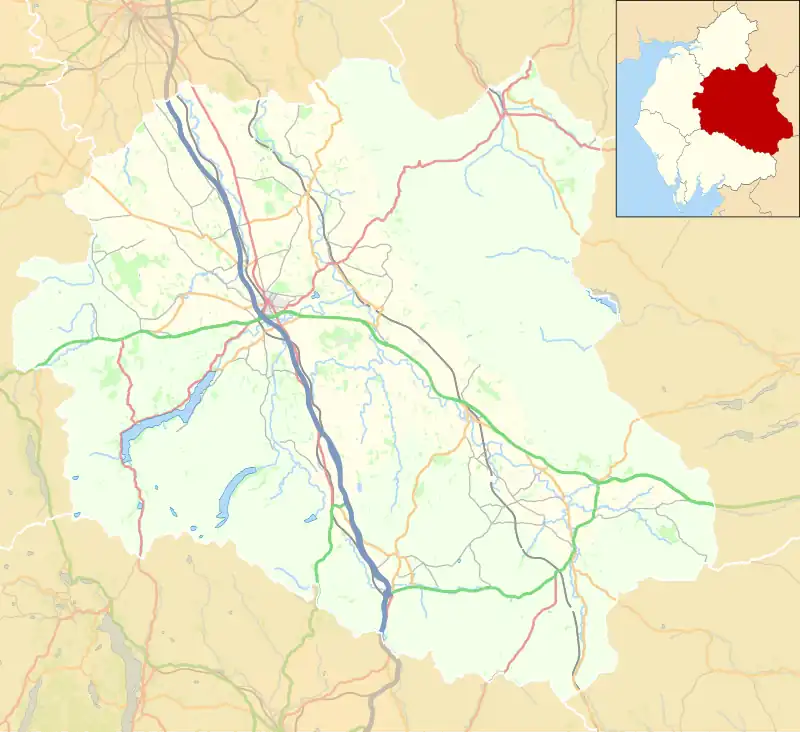 Penrith Castle is located in the former Eden District