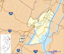 Guttenberg is located in Hudson County, New Jersey