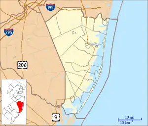 Adamston is located in Ocean County, New Jersey