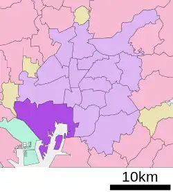 Location of Minato-ku in Nagoya