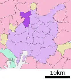 Location of Nishi in Aichi