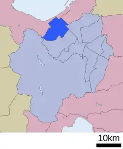 Location of Teine-ku in Sapporo