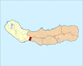 Location of the civil parish of Livramento in the municipality of Ponta Delgada