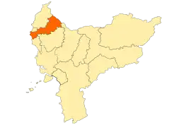 Location within West Kalimantan