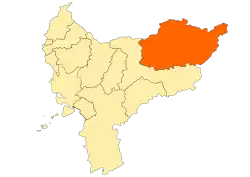 Location within West Kalimantan