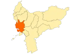 Location within West Kalimantan