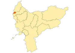 Location within West Kalimantan