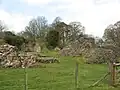 Interior section of the ruins, looking west