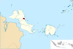 Location within Bangka Belitung Islands