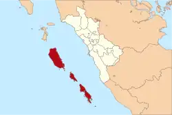 Location within West Sumatra