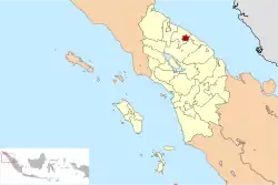 Location within North Sumatra