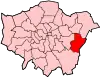 Location of the London Borough of Bexley in Greater London