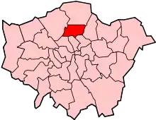 Location of the London Borough of Haringey in Greater London