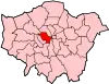 Location of the City of Westminster in Greater London