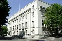 London School of Hygiene & Tropical Medicine, Keppel Street. Opened in 1929, the image shows the building's Portland stone facade .