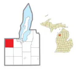 Location within Grand Traverse County