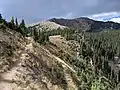 Looking north-northeast from the switch-backed section of the trail to Lake Katherine summit