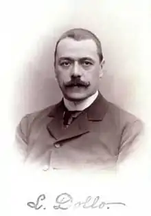 Louis Dollo (1877), paleontologist known for his work on Iguanodons and paleobiology (Dollo's law of irreversibility)