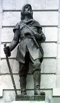 Alfred Laliberté's Louis Jolliet sculpture in front of Parliament Building (Quebec)