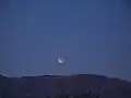 Peninsular Ranges of Southern California, just before moonset.