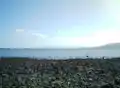 The view south from Lunderston looking towards the Isle of Arran.