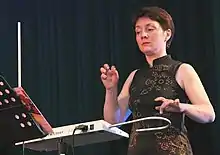 Lydia Kavina playing theremin.