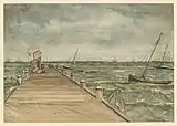 Painting of a pier in St Kilda, Victoria