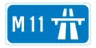 M11 motorway shield}}