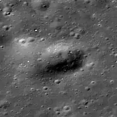 LRO image, with the Lunokhod rover in upper left