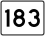 Route 183 marker